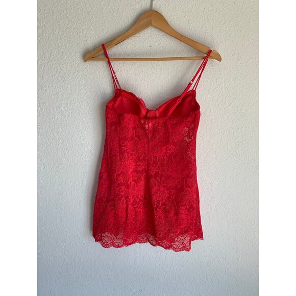 Victoria’s Secret Red Lace Slip Top Y2K 2000s 34C - Picture 6 of 6